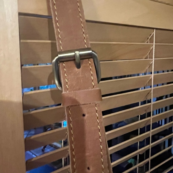 Papillon Blanc Brown and Tan Crossbody Bag - Picture 4 of 4